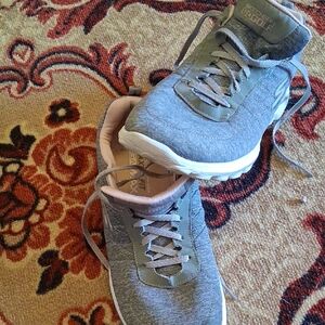 Skechers Olive and Gray Athletic Shoes
